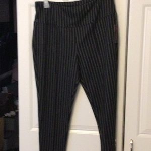 Pinstriped stretchy pants